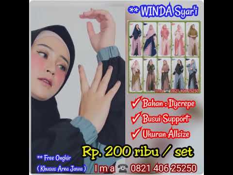 ❤️ Gamis WINDA Syar'i Hijab ❤️ Rp. 200 ribu / set ** Free Ongkir 🤩