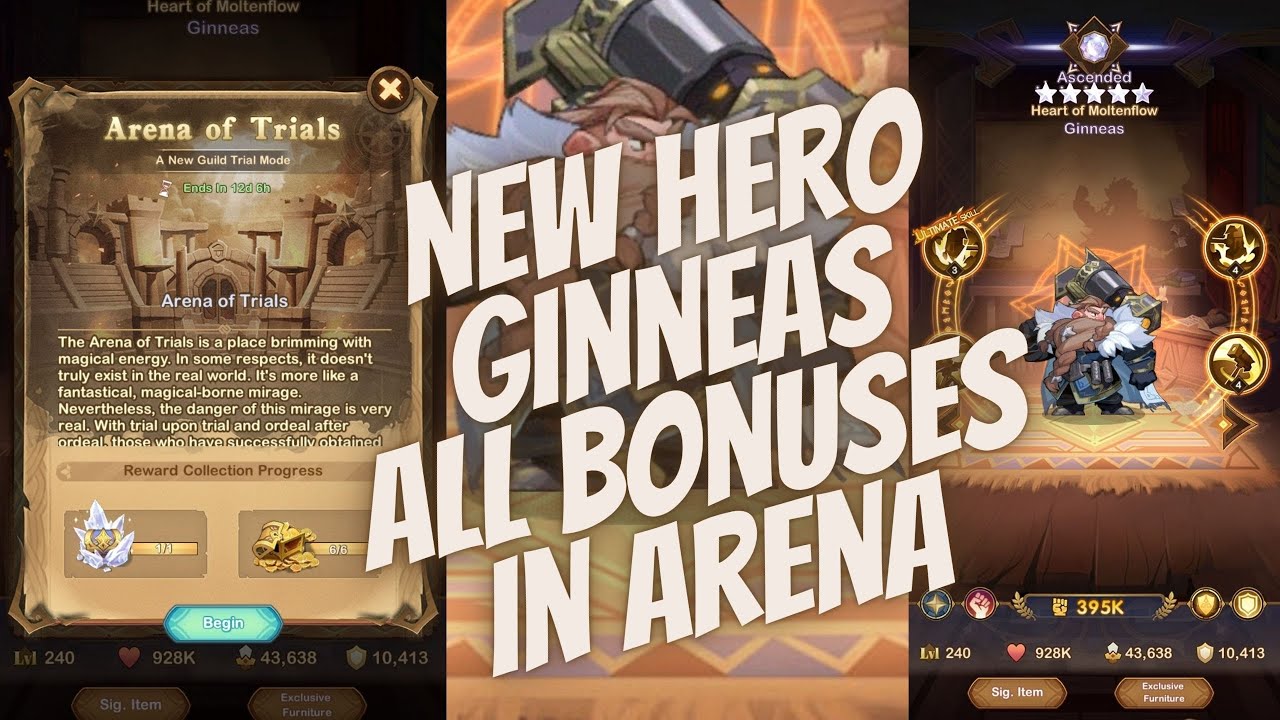 💥AFK Arena NEW HERO - GINNEAS on the arena!!!💥
