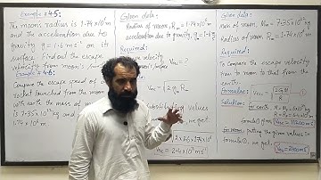 Example 4.5, 4.6 Escape velocity Work and Energy Chapter 4 first year physics KP and Federal Boards