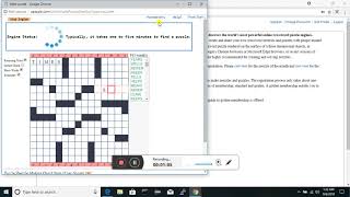 Make a crossword puzzle  in two minutes