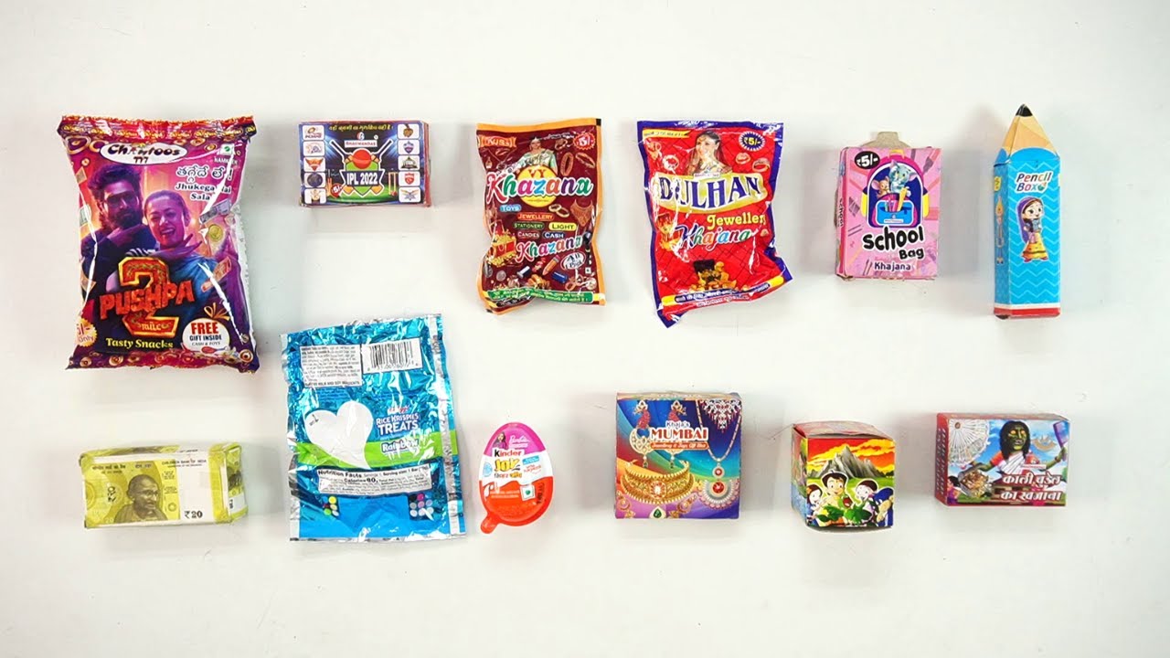 Latest Snacks Collection🤑IPL,Pushpa 2,barbie,RS 20,school bag,pencil box,khazana,mumbai khazana