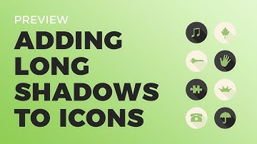 Preview: Adding long shadows to icons with the Long Shadows Photoshop Action Set