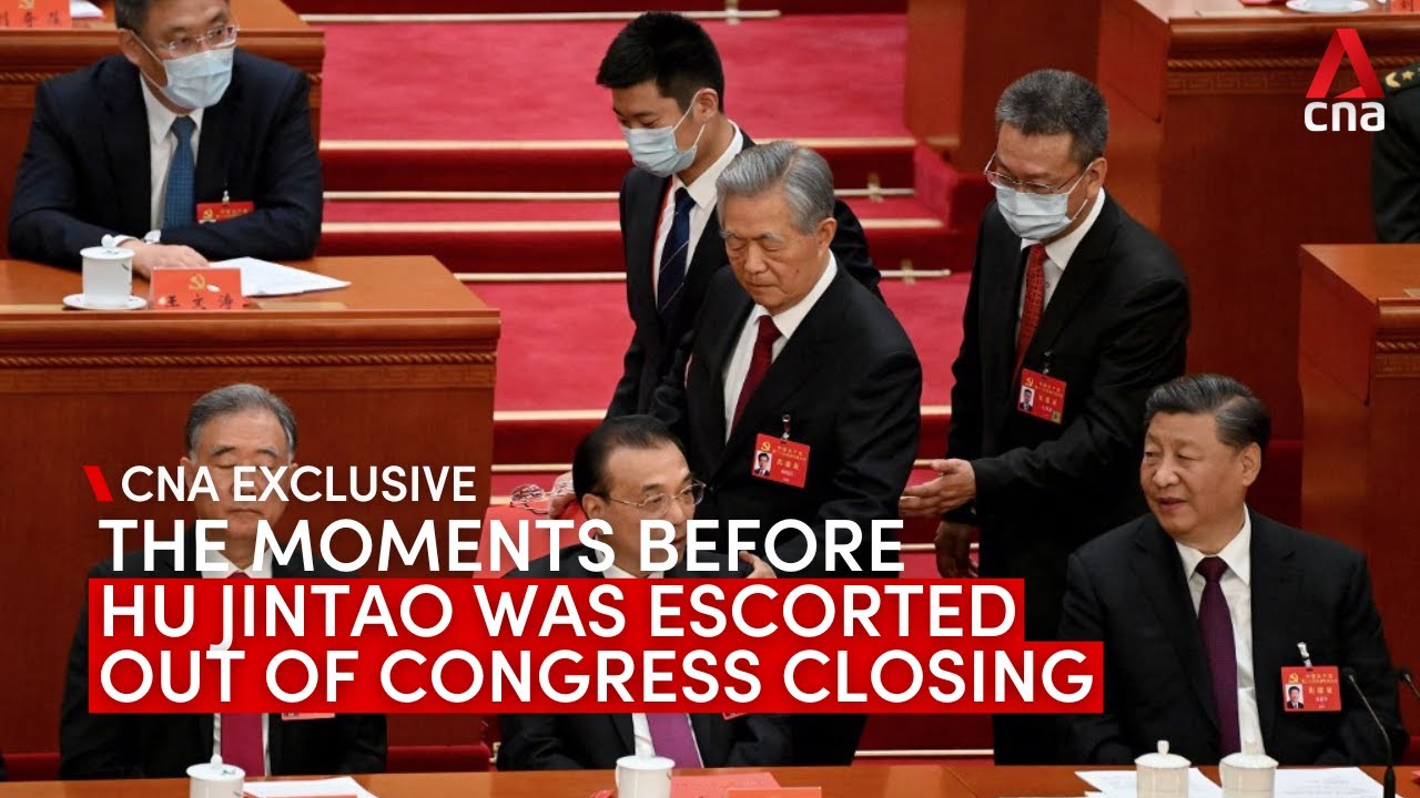 New footage from China congress fuels questions about why Hu Jintao was hauled out