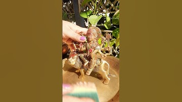 पीतल की मूर्ति को चमकाए चुटकियों में💯| #hack #diy #cleaningtips #dailyhacks