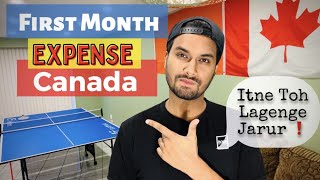 First Month Expense in Canada as a Student | Real Statistics