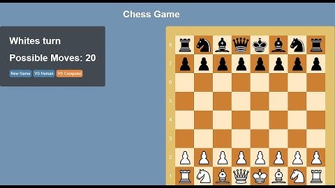 Chess Game in VanillaJS