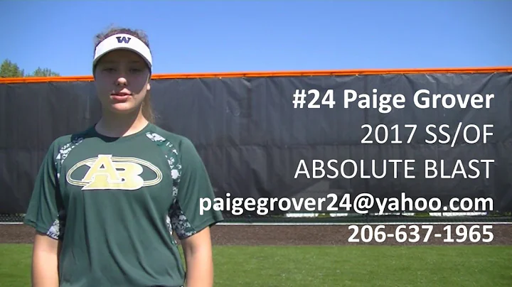 Paige Grover Softball Skills Video