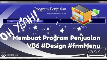 Membuat Program Penjualan VB6 - Step 3 #Design #frmMenu
