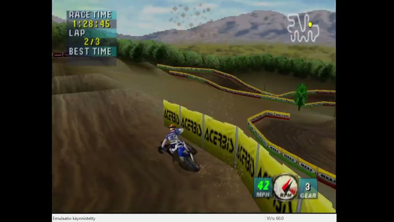 N64, NTSC, Emulated, Jeremy McGrath Supercross 2000, Glen Helen, Time, 250cc, 