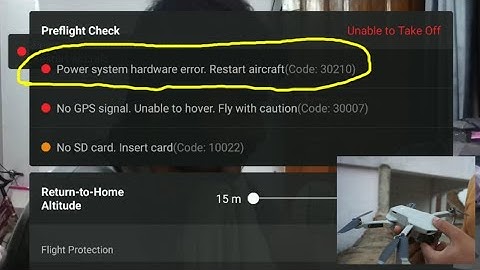 Power System Hardware Error in DJI Mavic Mini || How to remove this error