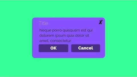 Modal and Modeless Notifications