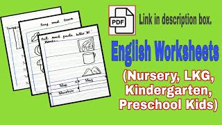 English Worksheets for Nursery / Kindergarten ll Daily Practice Worksheets ll Letter M Worksheets