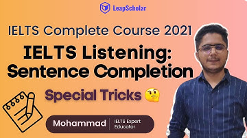 IELTS LISTENING | SENTENCE COMPLETION