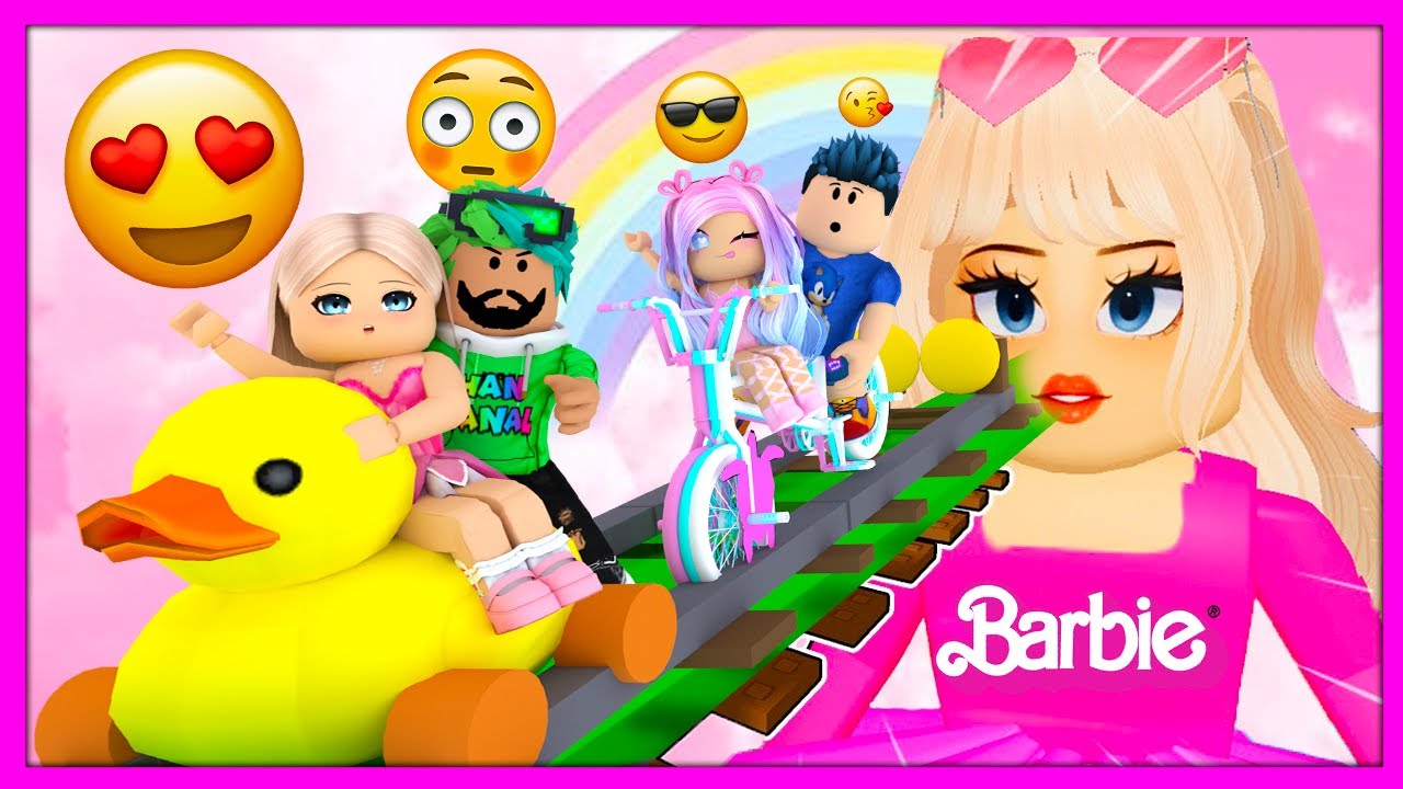 😍 BARBİE AMA TREN YARIŞI 💖 ROBLOX BARBIE CART RIDE KÜBRA NİSA HAN KANAL