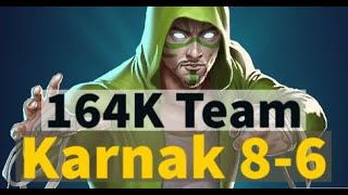164K Team! Unlocking Karnak, Nexus 8-6 - Beginner's Guide, Marvel Strike Force - Free to play