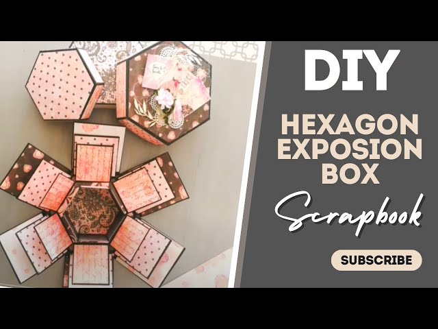 Making of hexagon explosion box using ready to use Craftreat