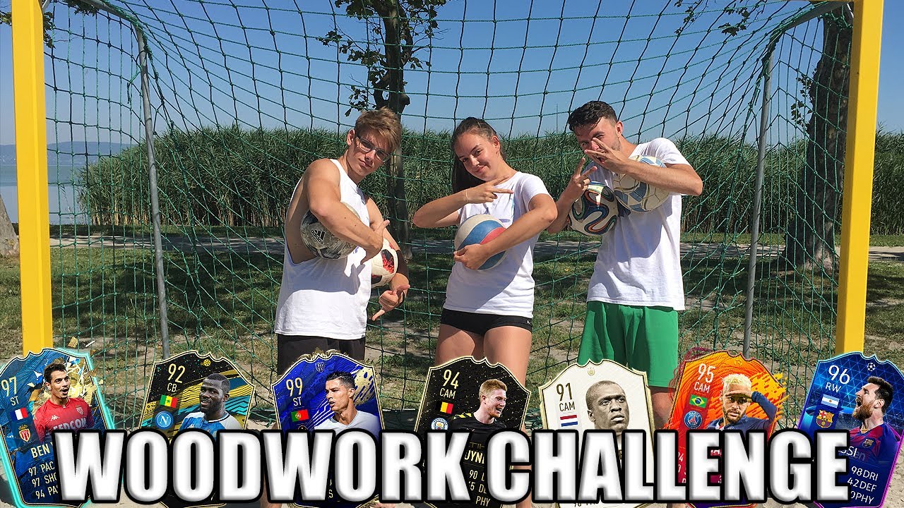 FOOTBALL vs FIFA 20 - WOODWORK CHALLENGE EGY NB1-ES LÁNNYAL!!!