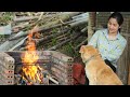 Linda builds a wood-burning stove, welcomes winter alone with her loyal dog