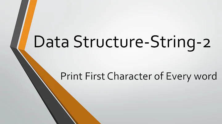 String Problems - 2: Print first character of every word