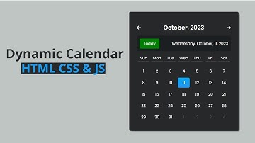 Dynamic Calendar using HTML CSS and JavaScript