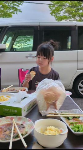 今日はバーベキューやったよ「田舎のファミリー」歯は抜けました! #ショート #vlog #バーベキュー #bbq