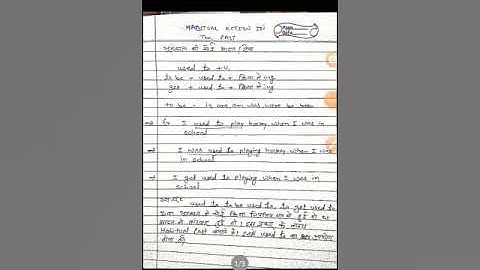 Habitual Action in the past