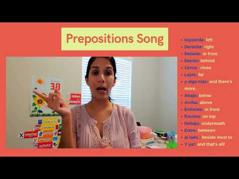 Spanish Prepositions song