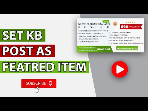 Set KB Post As Featured Item | BWL Knowledge Base Manager | WordPress Plugin | CodeCanYon