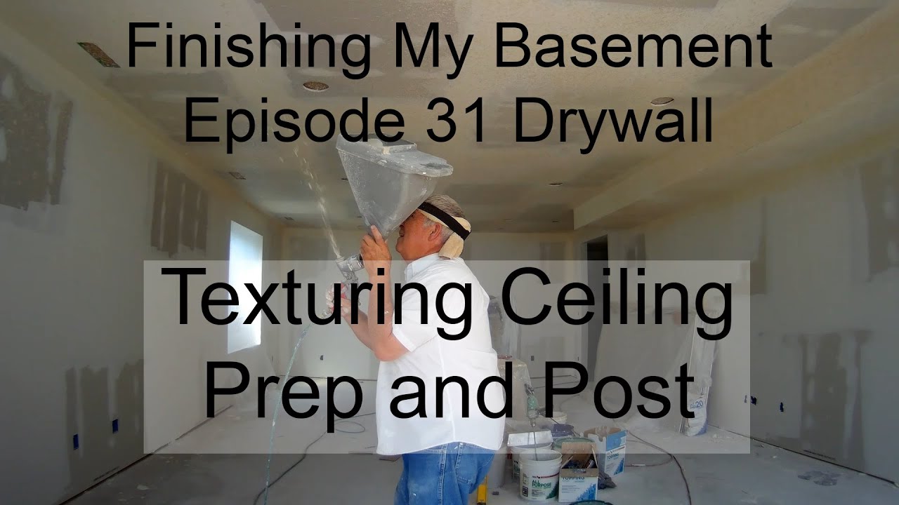 Завершение отделки подвала. Эпизод 31. Текстурированный потолок из гипсокартона.
