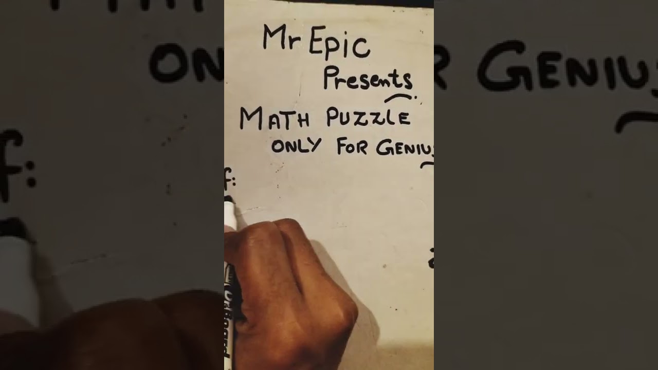 Math Puzzle, only for genius, play with numbers | Mr Epic| 
