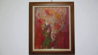 Flowers　川口ハルキ　MODERN  ART  GALLERY  【abstract painting】花　モダンアート