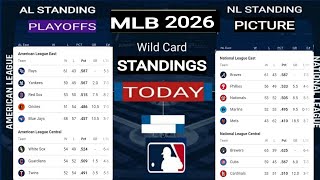 MLB Standings Today ; MLB Playoffs Picture 2026 ; MLB wild card ; MLB standings ; AL ; NL ; MLB 2026