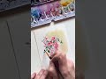Mini bukiecik #akwarele #malowanie #watercolor #painting #flowers #tutorial #watercolorart #process