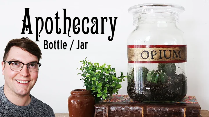 Make Apothecary Jar / Potion / Poison Bottle Storage Jar with Handpainted Label | How to paint glass