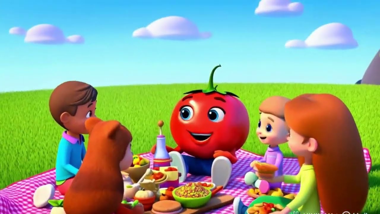 Tomato Song for Kids | Fun Vegetable Cartoon | Healthy Eating for Toddlers |  Veggie Dance Video