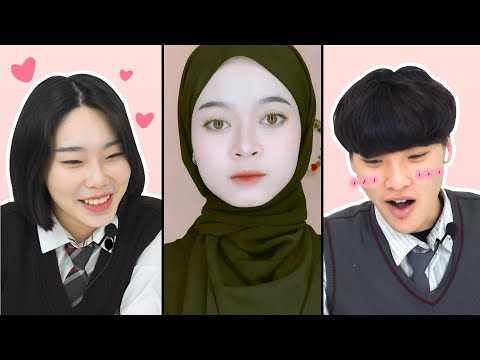Reaksi remaja Korea saat pertama kali melihat TikTok hijab Indonesia?!