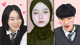 Reaksi remaja Korea saat pertama kali melihat TikTok hijab Indonesia?!