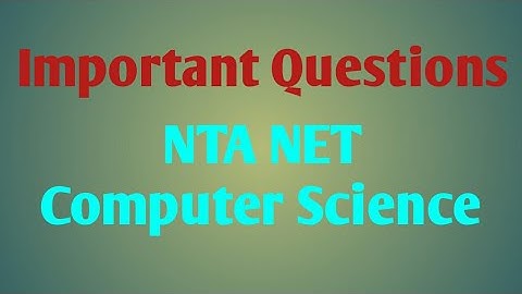 Important Questions for NTA UGC NET Computer Science with Neha Dhiman/CompTechy