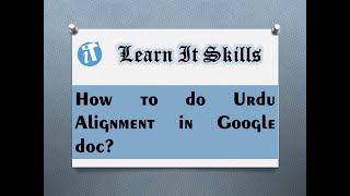 How to do Urdu Alignment in Google Doc #how #Urdu #Alignment #Google #doc