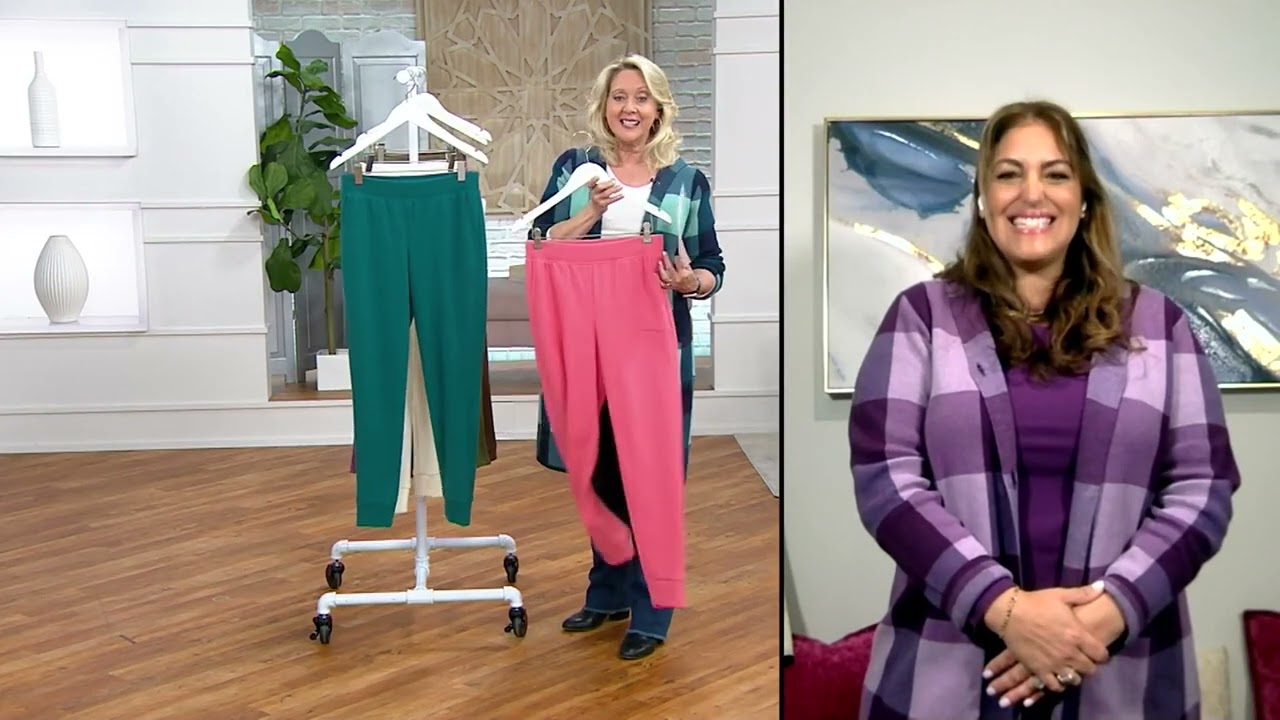 Denim & Co. Comfort Zone Brushed Waffle Knit Pull-On Jogger on QVC