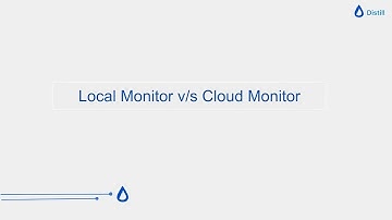 What are Local Monitors and Cloud Monitors
