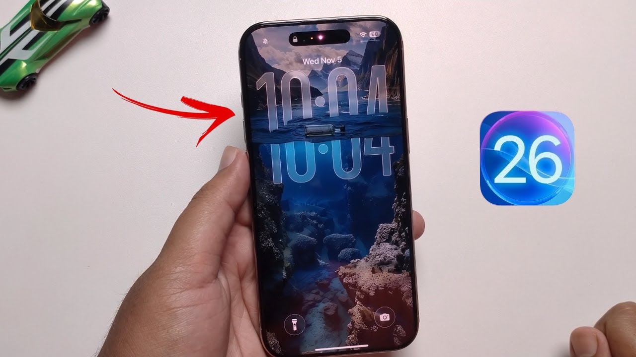 ios-26-how-to-put-time-behind-wallpaper-on-lock-screen-youtube
