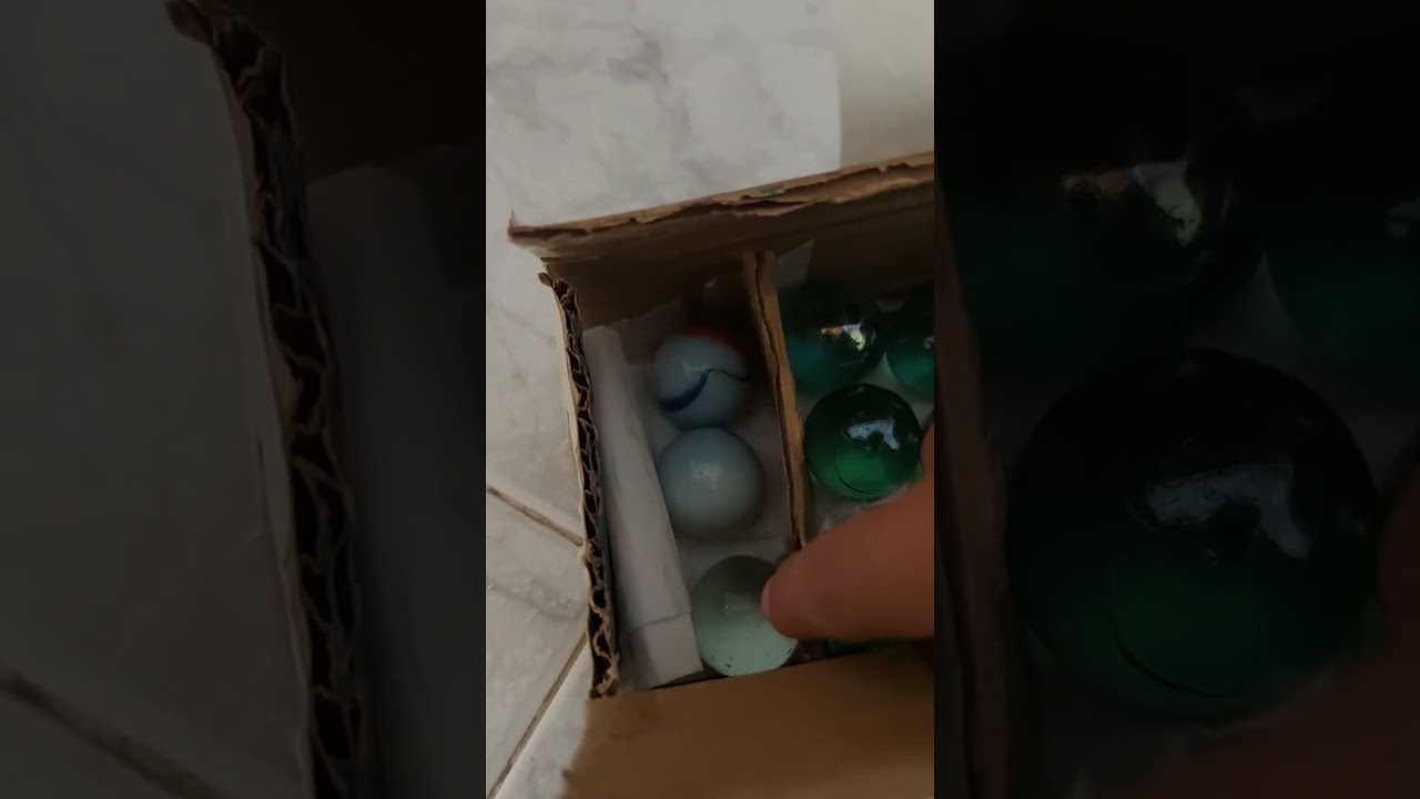 Cajita de canicas separadas por tipos #canicas 