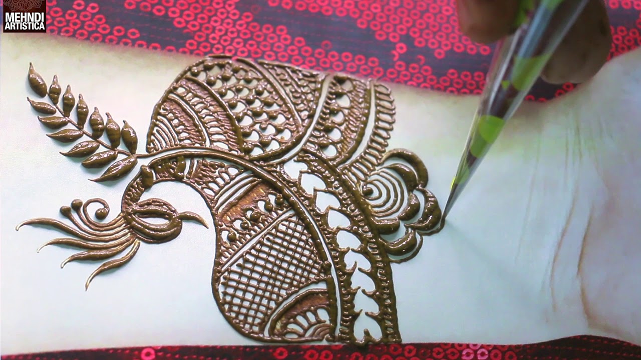 Indian henna mehndi design for wedding || Quick mehndi designs for ...