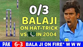 Thrilling Bowling  by Balaji vs Pakistan | Ind vs Pak 5th odi 2004 | Lakshmipathy Balaji W W W