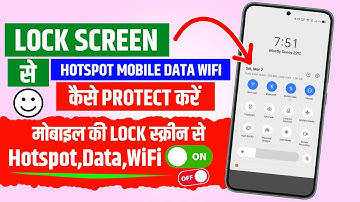 How to lock hotspot on lock screen | how to lock hotspot | lock screen data on off