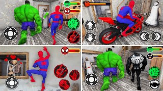 Playing as HULK & SPIDERMAN & VENOM in Granny House