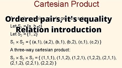 Cartesian product, ordered pairs it