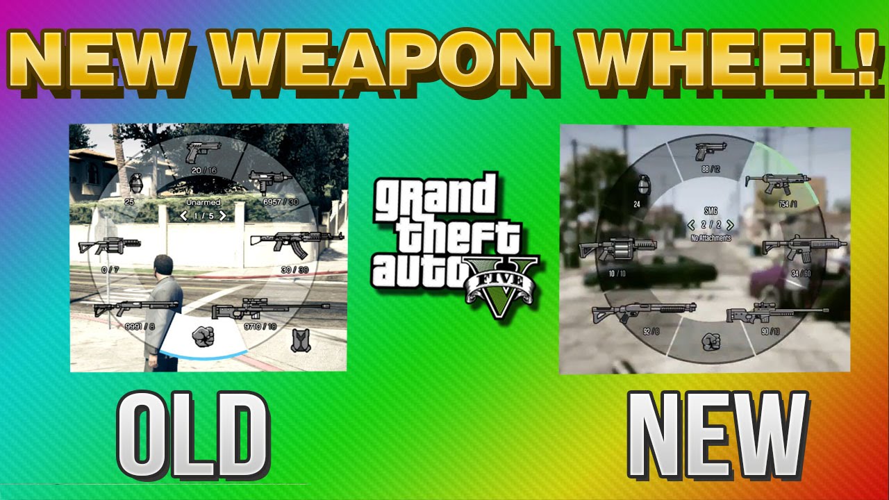 GTA 5 Next Gen - NEW WEAPON WHEEL!! Old vs New Comparison! (GTA V