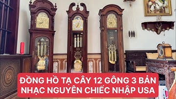 ĐỒNG HỒ TẠ CÂY HOWARD MILLE 12 GÔNG 3 BẢN NHẠC NGÂN VANG CƠ HỌC NHẬP MỸ NGUYÊN CHIẾC